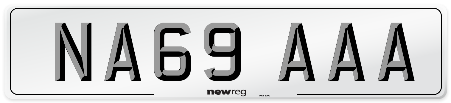 NA69 AAA Number Plate from New Reg